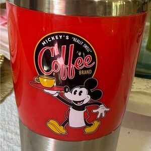 Disney Red Mickey Coffee Travel Tumbler with Stainless Accents